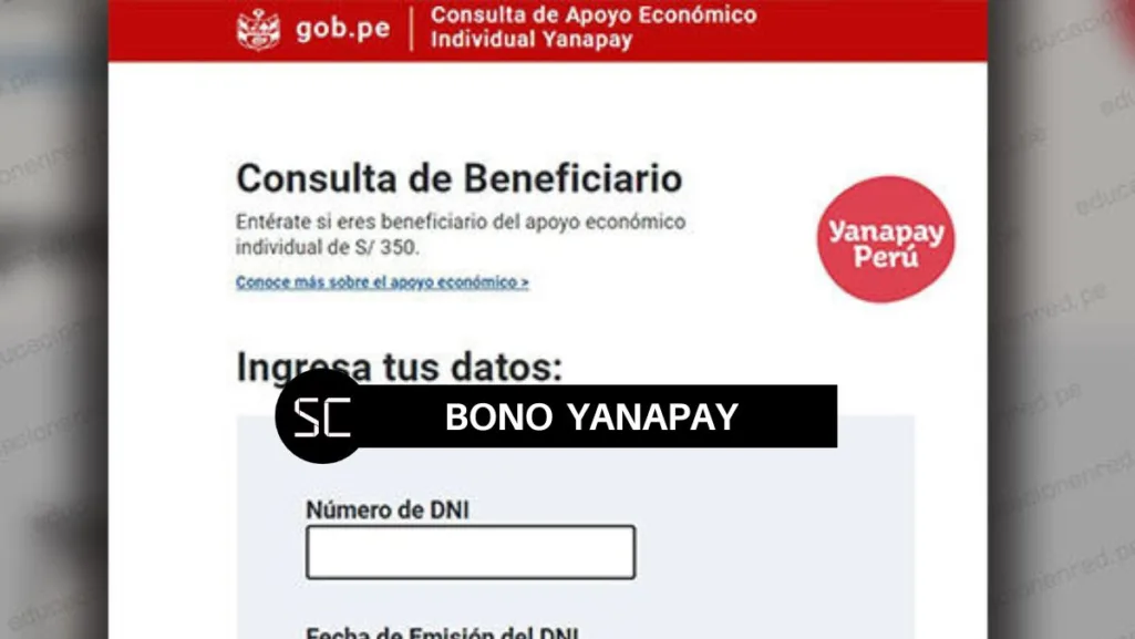 Bono Yanapay 2023: ¿Hay link de consulta con DNI en julio 2023?