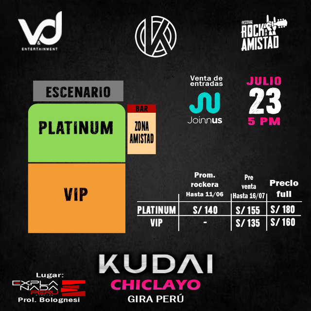 Kudai en Chiclayo 2023, vía Joinnus: precio de entradas, fecha y lugar del concierto